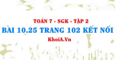 Bài 10.25 trang 102 Toán 7 Kết nối tri thức Tập 2